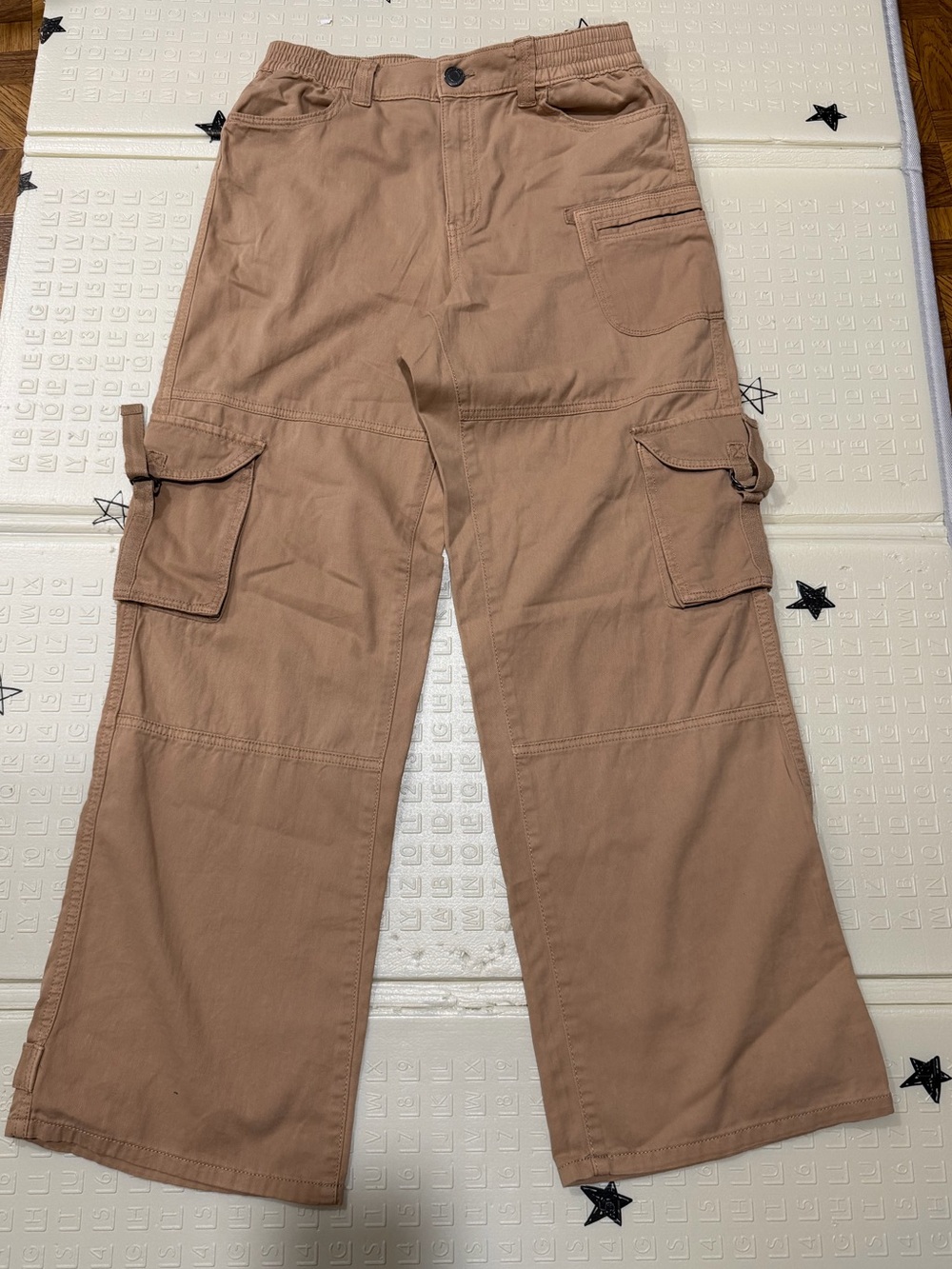SO tan elastic waist pants